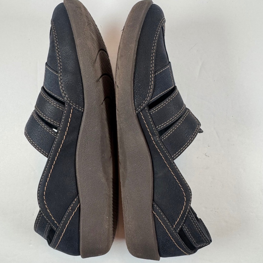 Clarks Cloudsteppers Navy Blue Slip On Loafers Womens 8.5 M Cushion Soft 23535 - Picture 5 of 9